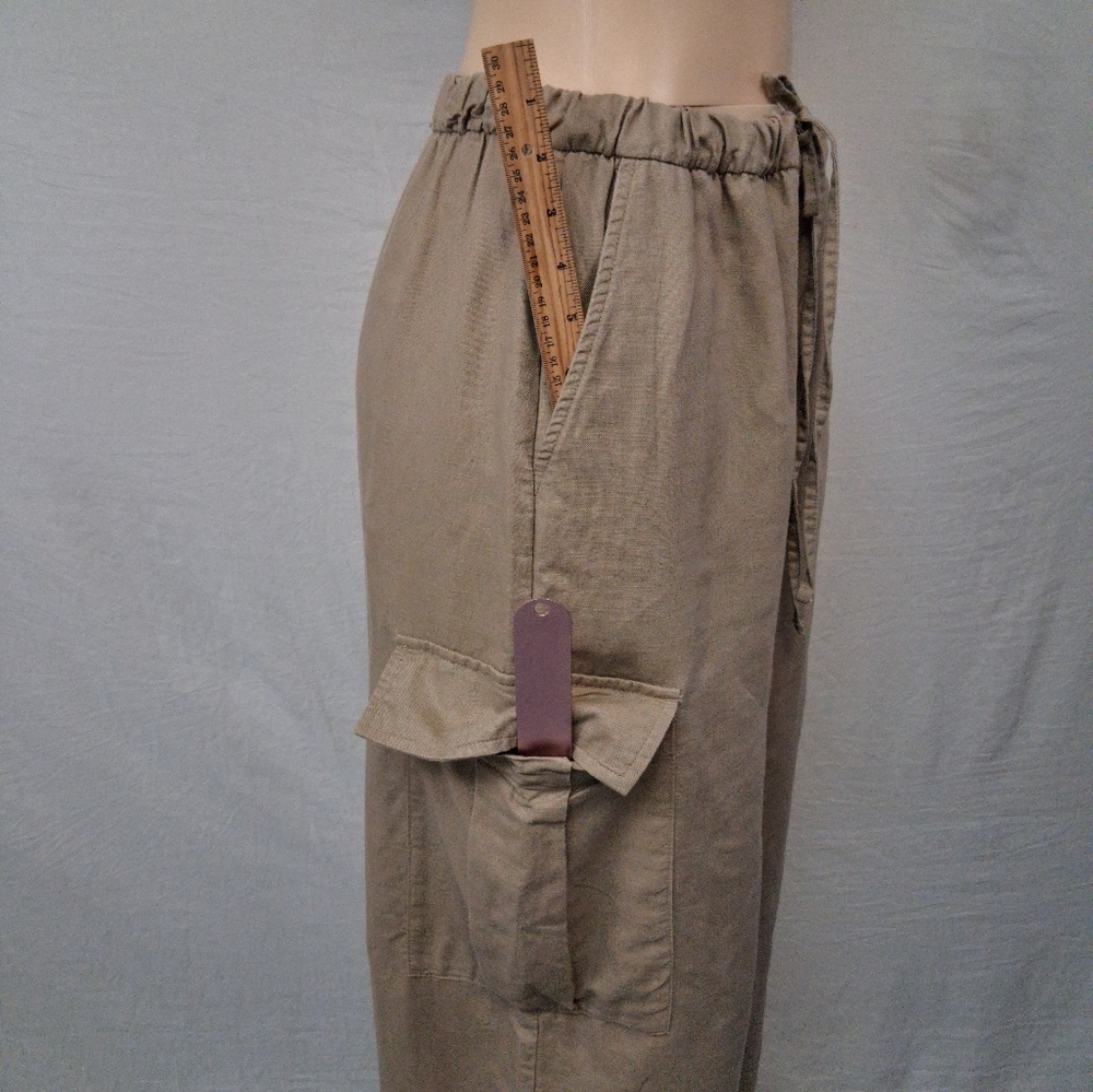 GAP Wonen's Wide-Leg Cargo Pants - Taupe Brown Size S - Picture 6 of 16
